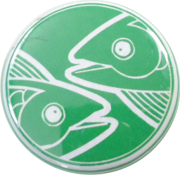 zodiak fish badge green